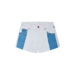 Short en jean patty blend blanc et bleu Short en jean patty blend blanc et bleu