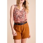 Short en lin caramel - one step femme