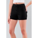 Short taille haute en jean noir