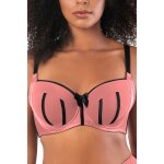 Soutien - gorge ampliforme charlotte dor rose et noir