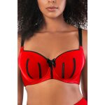 Soutien - gorge ampliforme charlotte rouge et noir