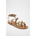 Spartiates en cuir madeline dor