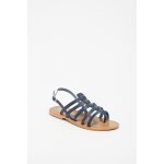 Spartiates en cuir maiten bleu marine