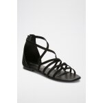 Spartiates en nubuck noir