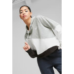 Sweat  capuche gris clair chin et blanc