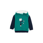 Sweat  capuche vert et bleu marine - obabi