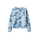 Sweat tie and dye electra blanc et bleu cobalt