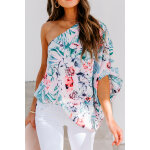 Top asym�trique blanc et vert