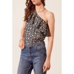 Top asymtrique lucky one noir