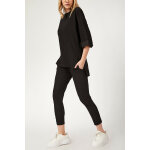 Top asymtrique et pantalon slim 7 / 8 noir
