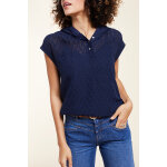 Top  capuche bleu marine - one step femme