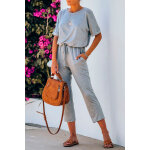 Top et pantalon de survêtement 7 / 8 - gris clair chiné Top et pantalon de survêtement 7 / 8 - gris clair chiné