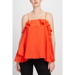 Top en soie orange