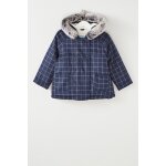 Veste � capuche bleu marine chin� et rose chin�