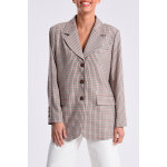 Veste � carreaux beige et kaki