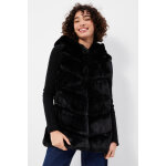 Veste en fausse fourrure sans manches avec capuche Veste en fausse fourrure sans manches avec capuche