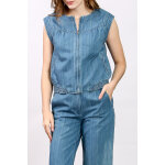 Veste en jean bleu