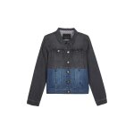 Veste en jean noir et bleu marine Veste en jean noir et bleu marine
