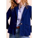 Veste en lin indigo - one step femme