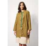 Veste longue en lin lilyan kaki