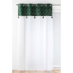 Voilage palmina vert et blanc - 140 x 280 cm
