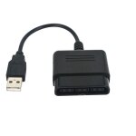 Adaptateur manette joystick ps1 ps2 sur ps3 ou pc - adaptateur 2 manettes - usb - noir