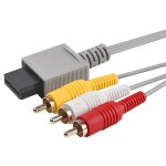 Av composite cble adaptateur video audio 6ft pour jeux nintendo wii tv / moniteur