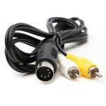 Cable audio vido av rca tv pour sega genesis (megadrive 1) et master system - 1, 8 mtre