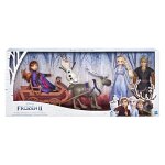 Disney la reine des neiges 2 - coffret poupes anna, elsa, kristoff, olaf, sven et son traineau, inspir ...