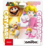 Figurine amiibo nintendo pack 2x mario chat et peach chat