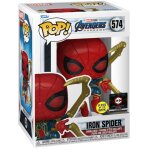 Figurine funko pop - avengers : endgame [marvel] n574 - iron spider avec nano gant - glow in the dark ...