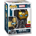 Figurine funko pop - marvel comics n555 - iron man - brillant dans le noir (43965)