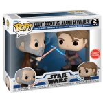 Figurine funko pop - star wars : the clone wars - comte dooku et anakin skywalker - pack (74328)