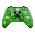 Manette xbox wireless controller sans fil vert - edition limit�e minecraft creeper