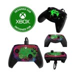 Manette xbox one - x - s + pc officielle microsoft filaire 3m space dust rematch glow