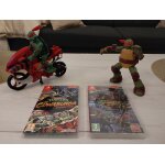Pack collector tortues ninja : 2 jeux switch (dont 1 sous blister) 2 figurines raphael (2002 & 2019)