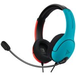 Pdp lvl40 casque avec fil arceau gaming noir, bleu et rouge