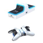 Station de recharge pour 2 manettes ps5 type playstation sony (1 c�ble type c 1m inclus)