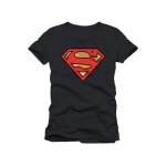 Superman - t - shirt golden logo noir (l) Superman - t - shirt golden logo noir (l)