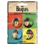 The beatles pack 4 badges george, paul, john, ringo