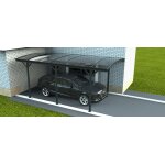 Carport en aluminium 15m2, abri voiture 5x3 m anthracite Carport en aluminium 15m2, abri voiture 5x3 m anthracite