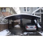 Carport double 6x5m en aluminium gris anthracite Carport double 6x5m en aluminium gris anthracite
