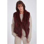 01002l bordeaux bordeaux l / xl - gilet fourrure femme