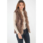01002l taupe taupe m / l - gilet fourrure femme 01002l taupe taupe m / l - gilet fourrure femme