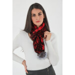04069l echarpe rouge chin rouge taille unique / tu - accessoires cuir et fourrure