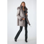 2024. 12 gris glac 38 / m glacier - manteau, 3 / 4 en fourrure