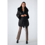 2024. 12 noir noir 38 / m - manteau, 3 / 4 en fourrure