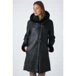 969 / 90 noir noir 36 / s - manteau, 3 / 4 en peau laine