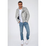 Adriano snake blanc blanc 48 / s - perfecto en cuir