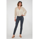 Agnes oc�an 40 / l bleu nuit - pantalon en cuir stretch